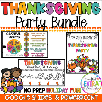 Preview of Thanksgiving Activities | Party Games | No prep Fun Activities for Fall