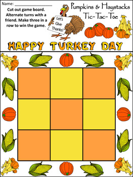 Thanksgiving Tic Tac Toe Game {FREE PRINTABLE!} – The Art Kit