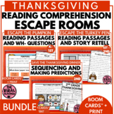 Thanksgiving Activities Reading Comprehension Passages Esc