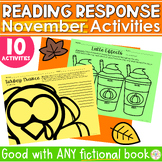 Thanksgiving Activities Reading Response Sheets for FICTIO