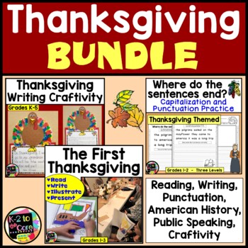 Preview of Thanksgiving Activities | Reading Writing and Craft  BUNDLE