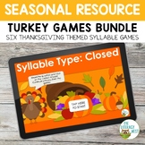 Thanksgiving Activities Syllable Activities for Virtual Learning