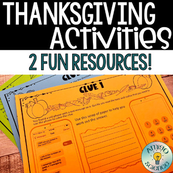 Preview of Thanksgiving Activities | Thanksgiving Escape Room | Coordinated Graph Activity