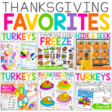 Thanksgiving Activities | Turkey Crafts Writing Math Games