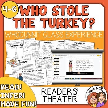 Preview of Thanksgiving Activities Who Stole the Turkey Readers Theater Script Mystery