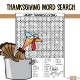 Thanksgiving Activities | Word Search 4th Grade