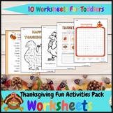 Thanksgiving Activities and Fun Pack For Toddlers