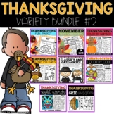 Thanksgiving Activities for 1st and 2nd Grade Math and ELA