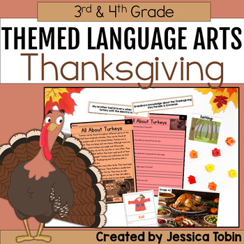 Preview of Thanksgiving Activities 3rd & 4th Grade - Standards-Based Reading, Writing