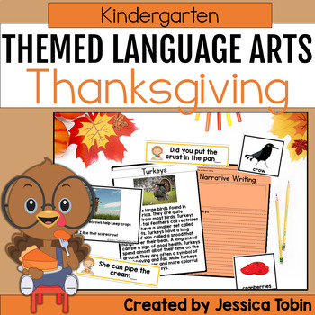 Preview of Thanksgiving Activities Kindergarten ELA- Standards-Based Reading, Writing, More