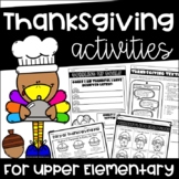 Thanksgiving Activities for Upper Elementary Math, Reading