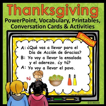 Preview of Thanksgiving Activities in Spanish - El Día de Acción de Gracias