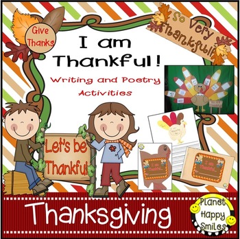 Preview of Thanksgiving Activity ~ Writing and Poetry: I am Thankful