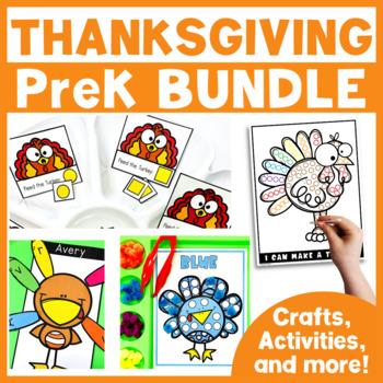 Preview of Thanksgiving Activity BUNDLE for Preschool to Kindergarten