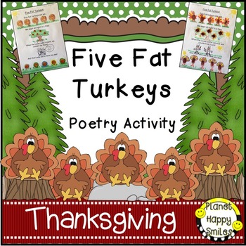 Preview of Thanksgiving Activity ~ Five Fat Turkeys Poetry Activity