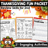 Thanksgiving Activity Fun Packet 2nd | Thanksgiving Activi