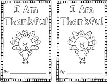 Thanksgiving Activity: I Am Thankful Booklet by Inspired Elementary