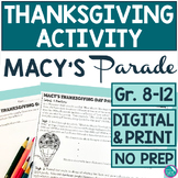 Thanksgiving Activity Macy's Thanksgiving Day Parade 2023 