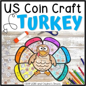 Preview of Thanksgiving Activity | Money Craft | Counting Coins Turkey