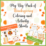 Thanksgiving Activity Pack for Elementary : activity cube 