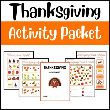 Preview of Thanksgiving Activity Packet