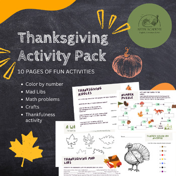 Preview of Thanksgiving Activity Packet