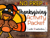 NO PREP Thanksgiving Activity Packet { 13 activities }