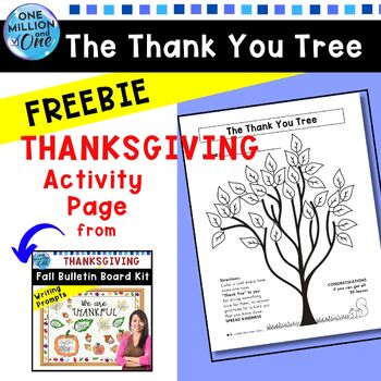 Preview of Thanksgiving Activity Page FREEBIE | The Thank You Tree-Spread Acts of Kindness