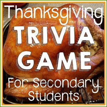 Thanksgiving Activity - Thanksgiving Trivia Game - Day before Thanksgiving  FUN