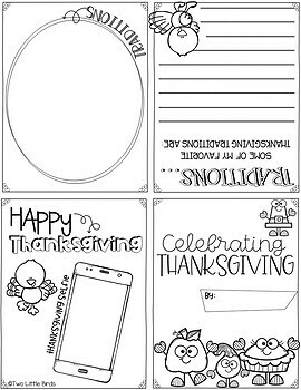 Thanksgiving Activity: Thanksgiving Writing Activity, Foldable Book