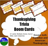 Thanksgiving Activity Trivia Boom Cards