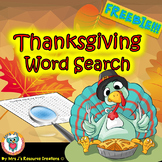 Thanksgiving Activity Word Search FREE