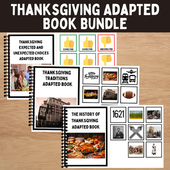 Preview of Thanksgiving Activities for Special Education: Thanksgiving Adapted Book Bundle