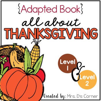 Preview of History of Thanksgiving Interactive Adapted Books for Special Education