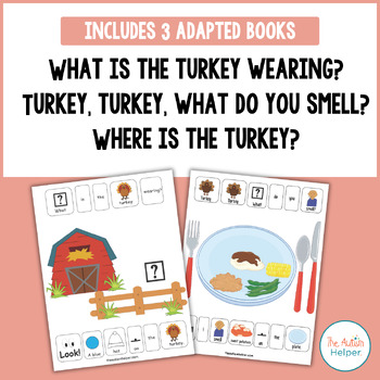 Thanksgiving Adapted Book Series by The Autism Helper | TPT