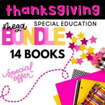 Preview of Thanksgiving Special Education Adapted Books for Circle Time PreK-K Activities