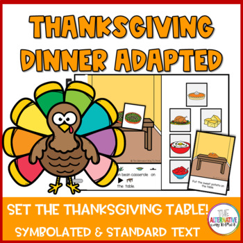 Preview of Thanksgiving Dinner Adaptive and Interactive Book