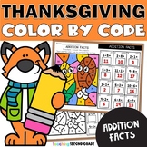 Thanksgiving Addition Color by Number Worksheets - Math Re