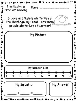 Preview of Thanksgiving Addition & Subtraction Word Problems (Kindergarten/First)