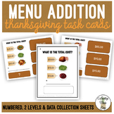 Thanksgiving Addition Task Cards