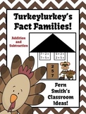 Thanksgiving Math Centers Addition and Subtraction Fact Families