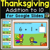 Thanksgiving Addition to 10 Google Classroom Digital Dista