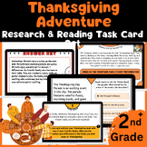 70 Thanksgiving Research, Reading Task Card - Compare & Co