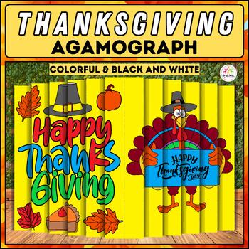 Preview of Thanksgiving Agamograph Activities: Crafts for Bulletin Board Art - 3D Projects