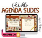 Thanksgiving Agenda Slides (Editable)