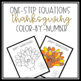 Thanksgiving Algebra Activity: Solving One-Step Equations 