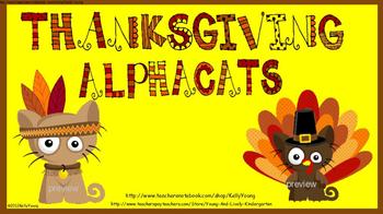 Preview of Thanksgiving Alpha-Cats for ActivBoard