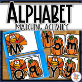 Thanksgiving Alphabet Letter Matching Uppercase and Lowerc