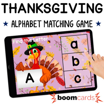 Preview of Thanksgiving Alphabet Matching Game for Distance Learning - TURKEY on November