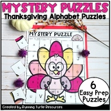 Thanksgiving Alphabet Mystery Puzzles l Letter and Beginni